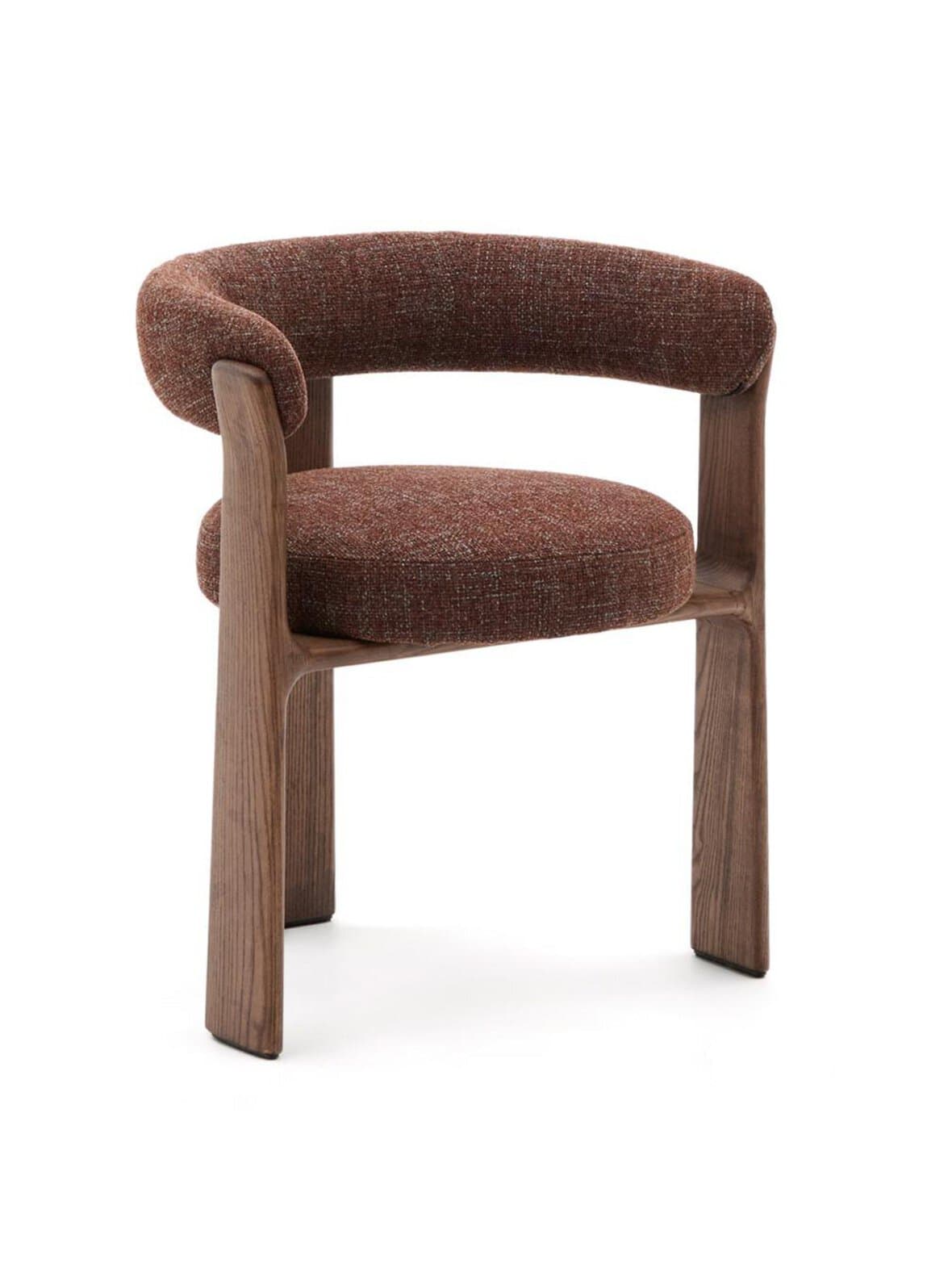 Granite-tuoli kolmijalkainen ruskea chenille / pähkinä – Kave Home