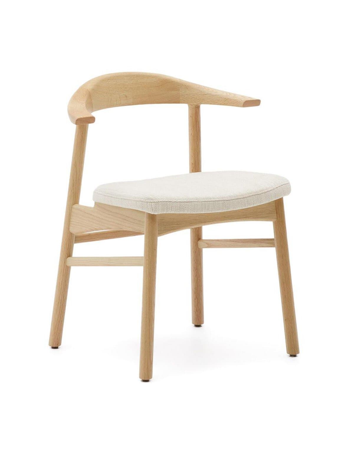 Timons-tuoli jandi-kangas beige / tammi – Kave Home