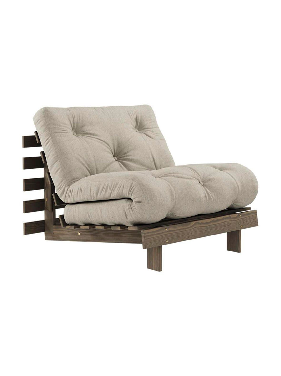 Roots-futonnojatuoli linen/ruskea – Karup