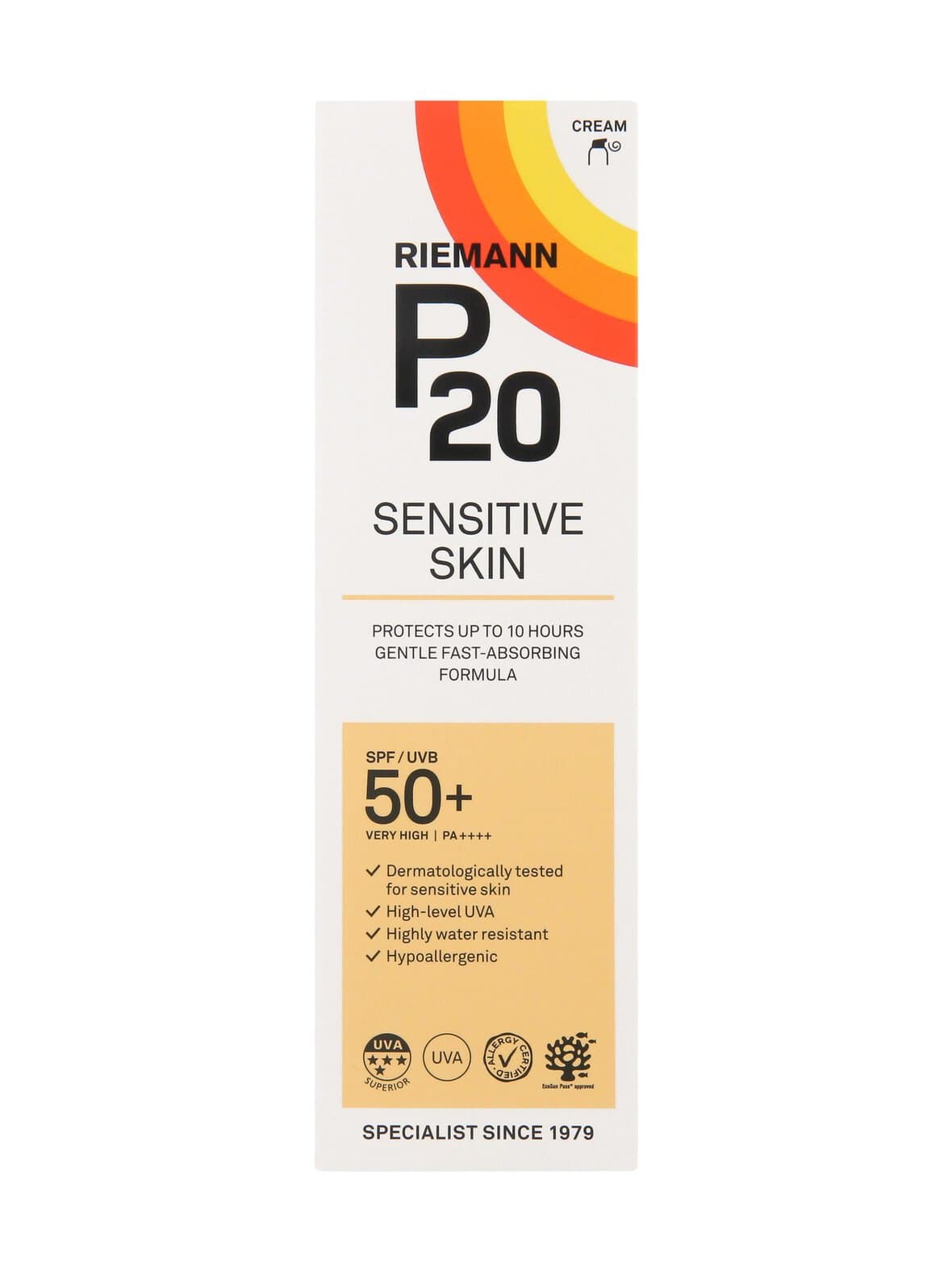 Sensitive skin spf 50+ cream -aurinkosuojavoide vartalolle 100 g – P20