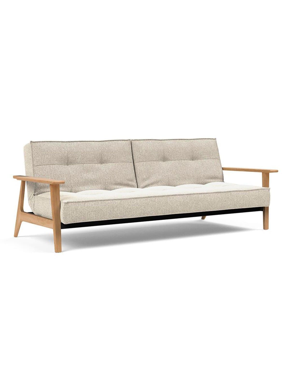 Splitback frej -vuodesohva taura-kangas 357 luonnonvalkoinen / tammi – Innovation Living