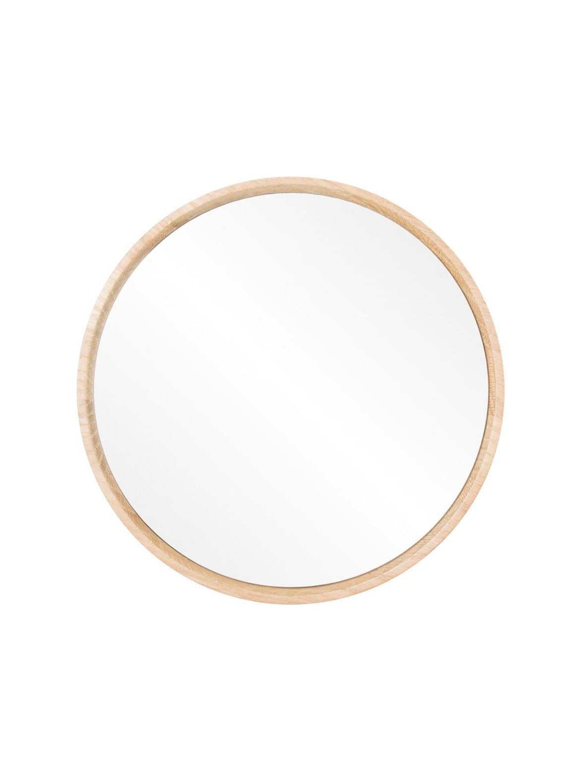 Look-peili valkovahattu tammikehys ø 22 cm – Gazzda