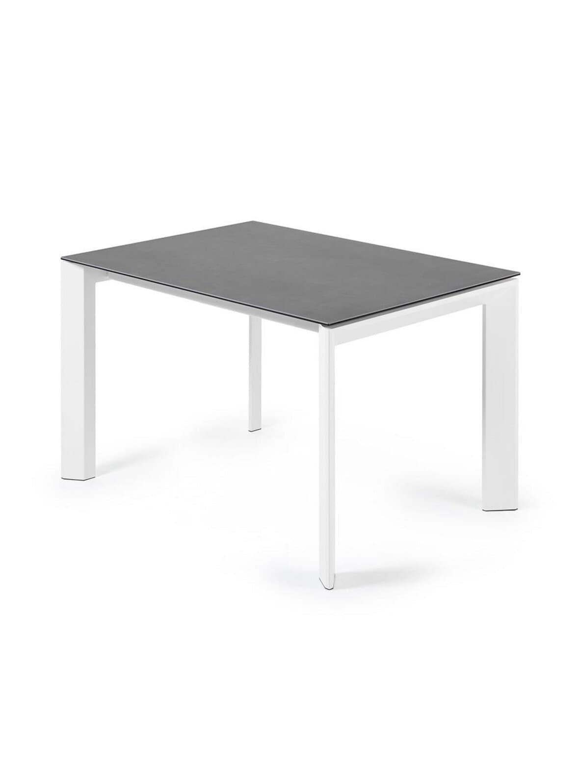 Axis- jatkettava ruokapöytä keraaminen/valkoinen 80 x 120/180 cm – Kave Home