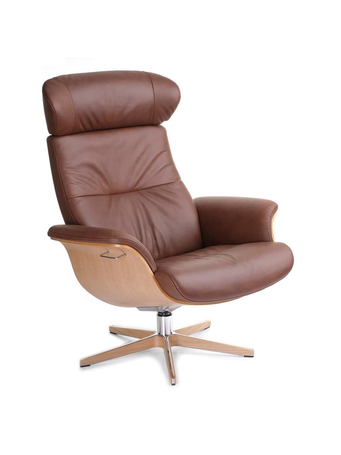 Timeout large -nojatuoli western-nahka cognac / tammi – Conform