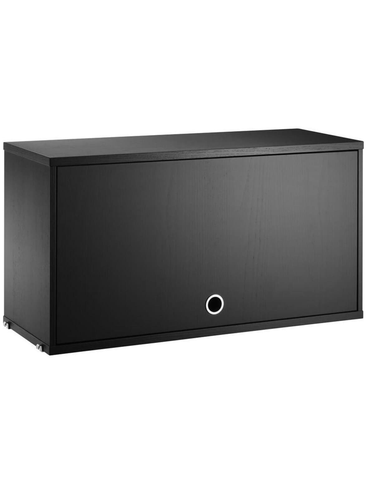 String-kaappi kippiovella musta saarni 78 x 30 cm – String Furniture