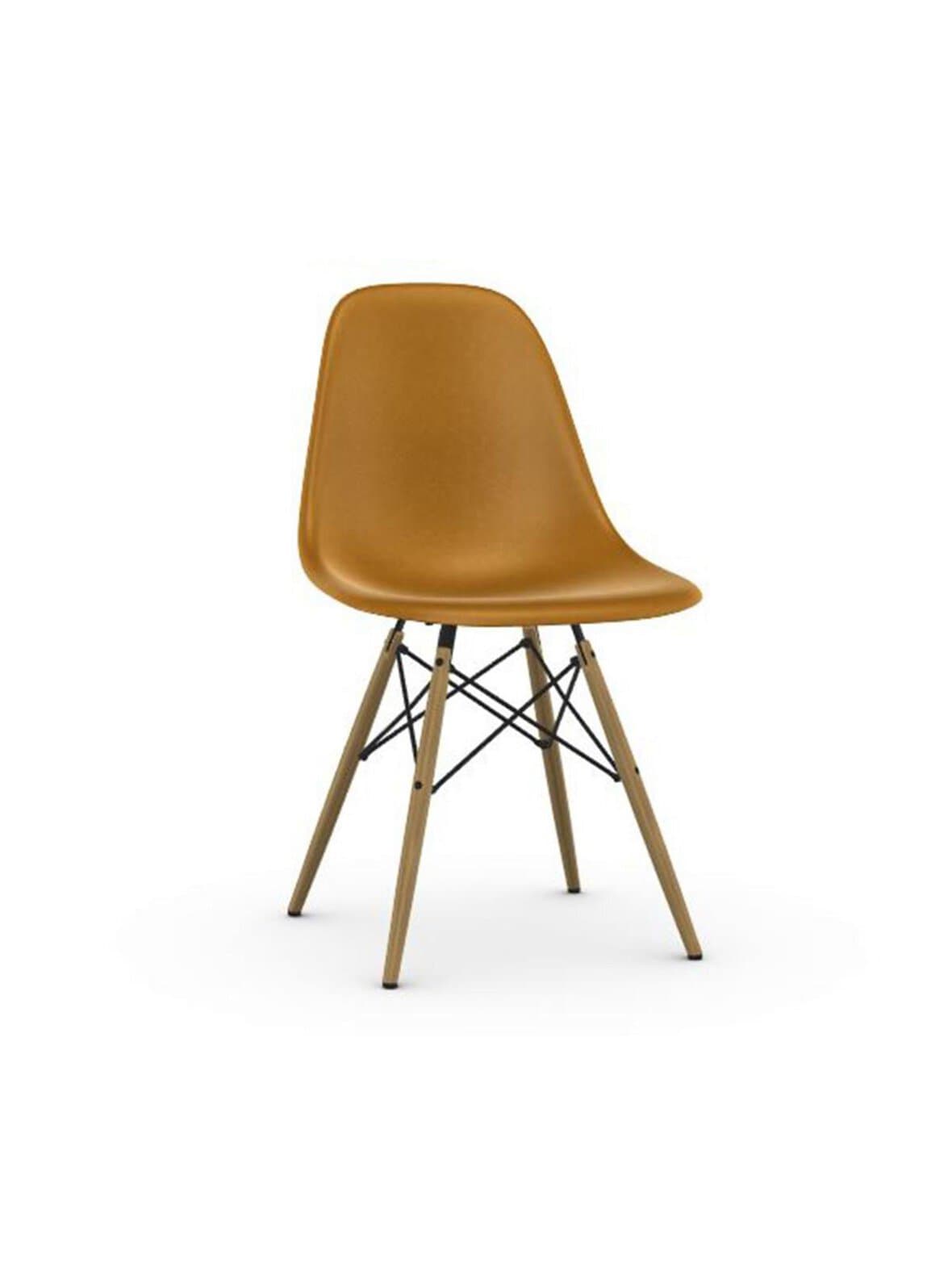 Eames dsw fiberglass -tuoli ochre dark/vaalea vaahtera – Vitra