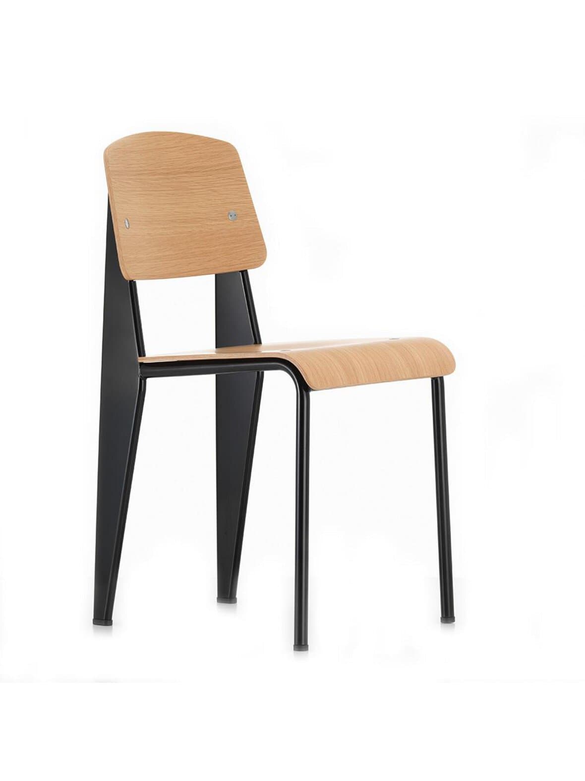 Standard-tuoli light oak / deep black – Vitra