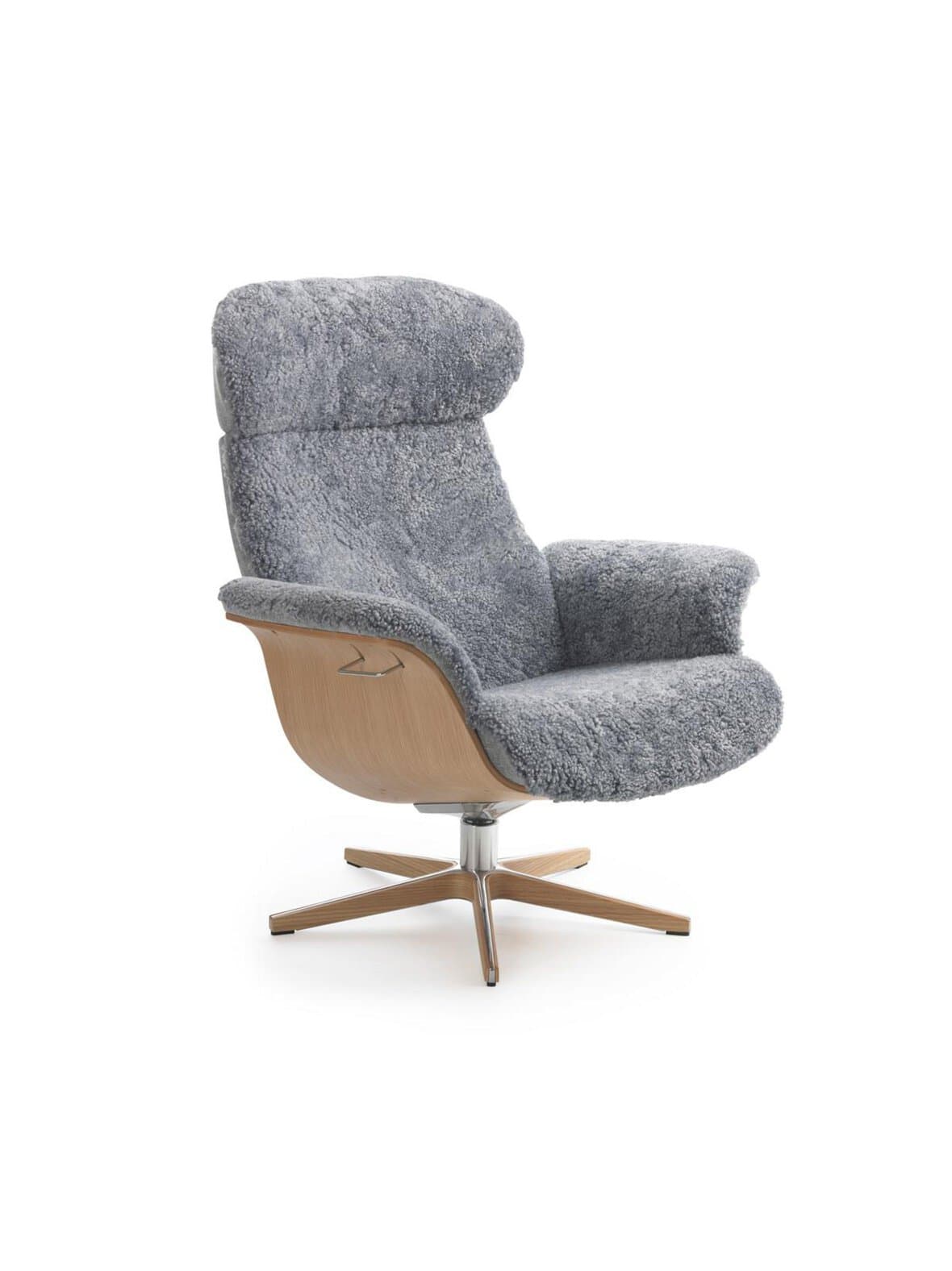 Timeout-nojatuoli lampaannahka graphite/tammi – Conform