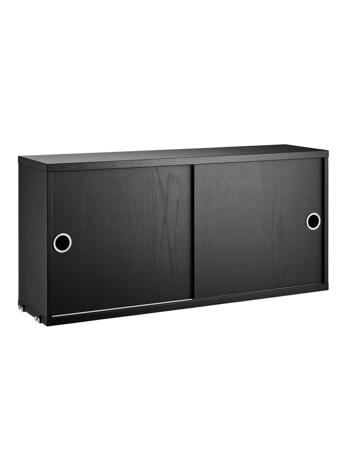String system -kaappi musta 78 x 20 cm – String Furniture