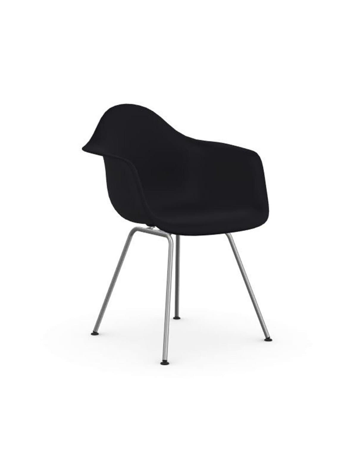 Eames dax re -tuoli käsinojilla deep black/kromi – Vitra