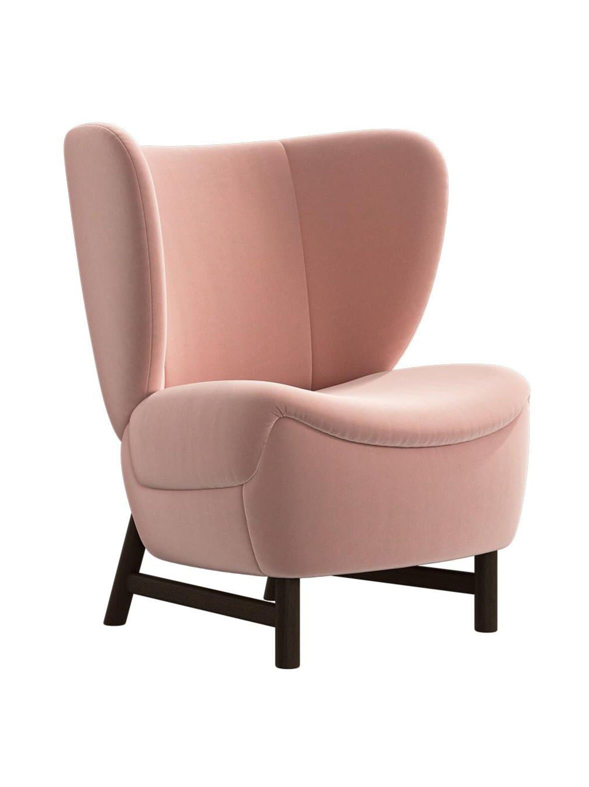 Catskills-nojatuoli bologna-kangas 3262 vaaleanpunainen / tumma tammi – BoConcept