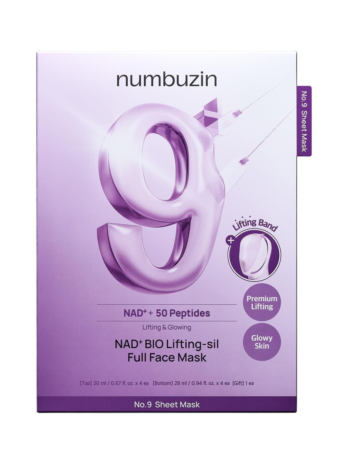 Nad+ bio lifting-sil full face mask -kasvonaamio – Numbuzin