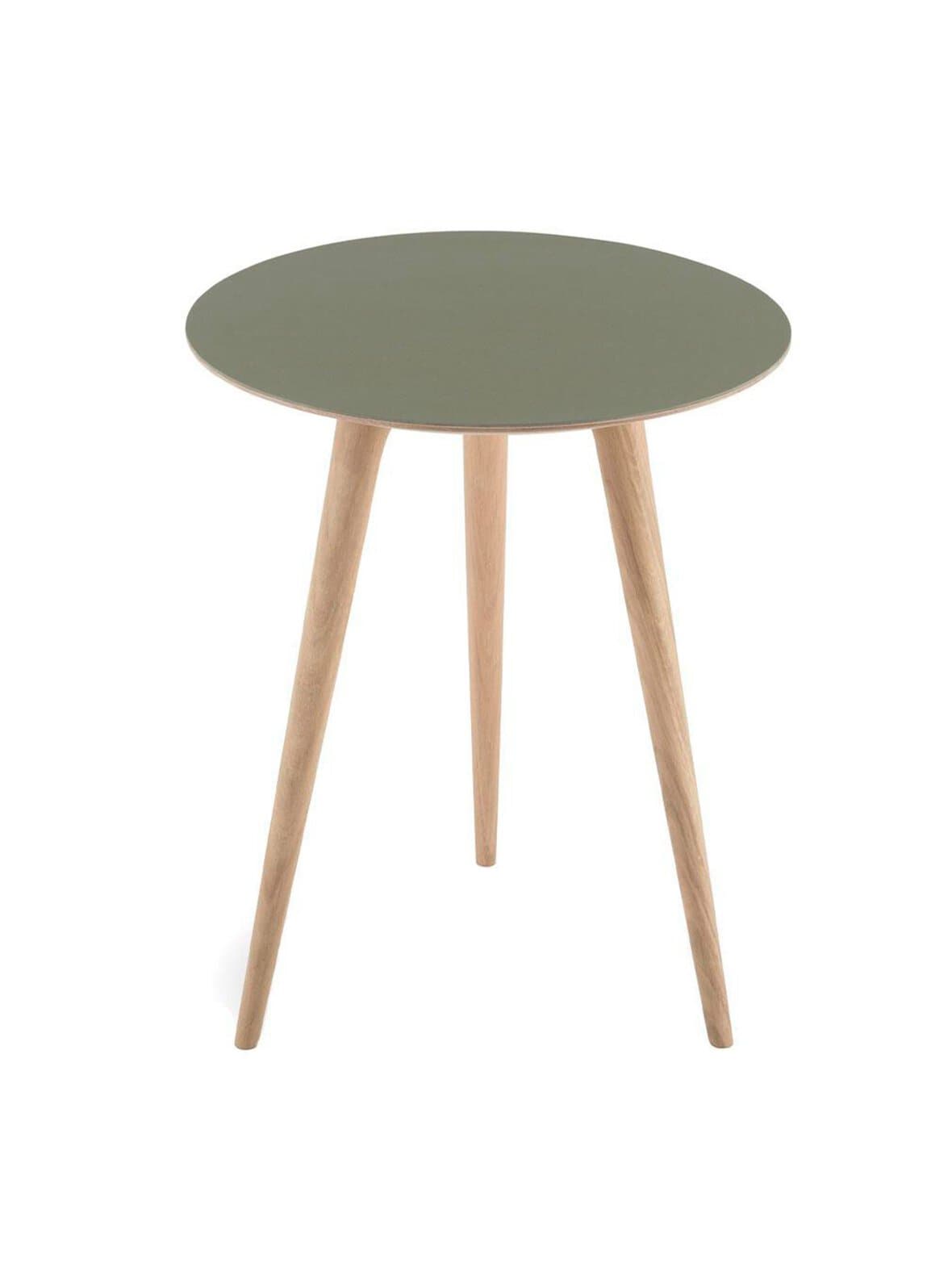 Arp-sohvapöytä valkovahattu tammi/vihreä ⌀ 45 cm – Gazzda