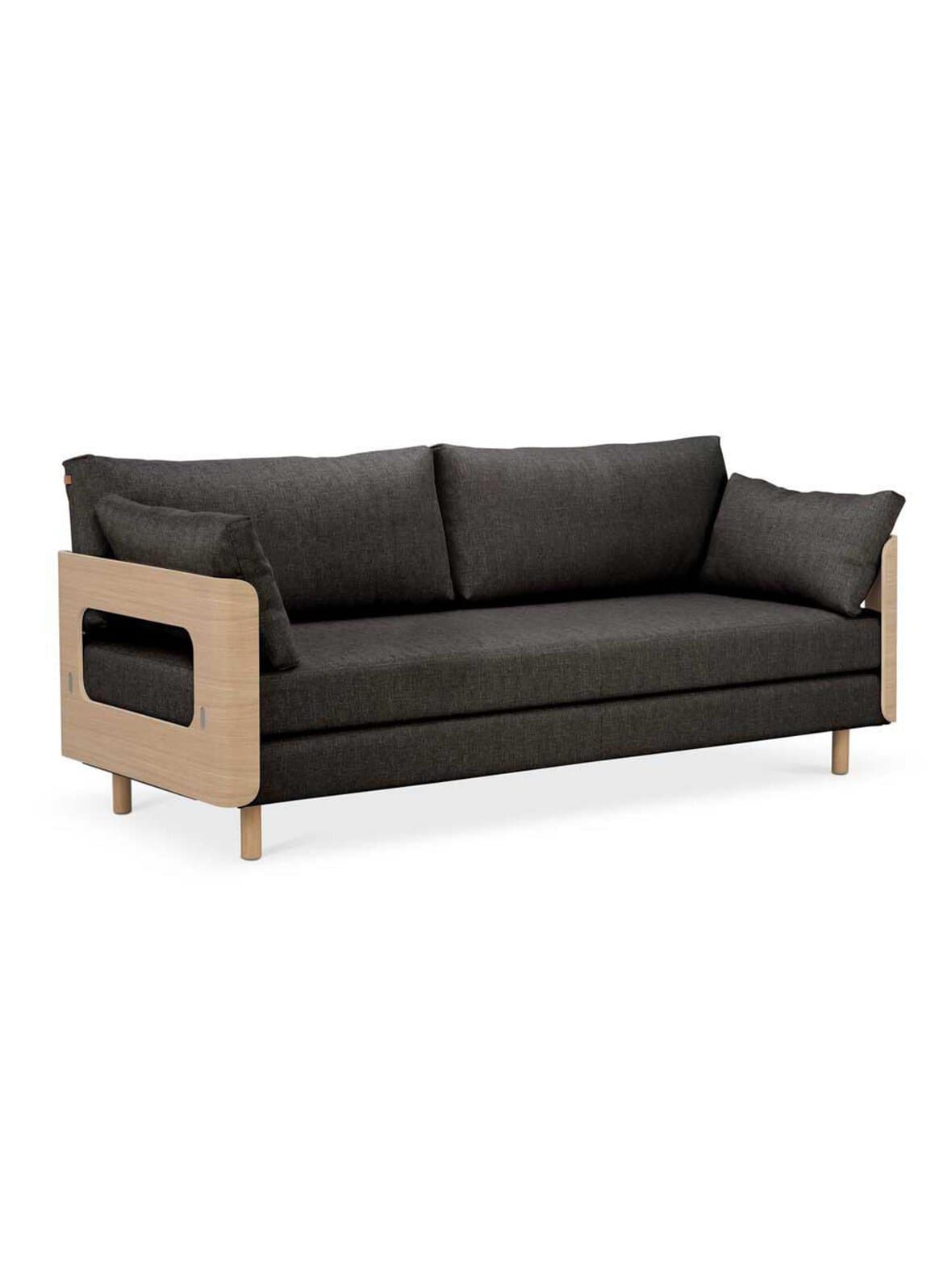 On2 wood -vuodesohva diamonds-kangas 007 tummanharmaa l 202 cm – Tapio Anttila Collection