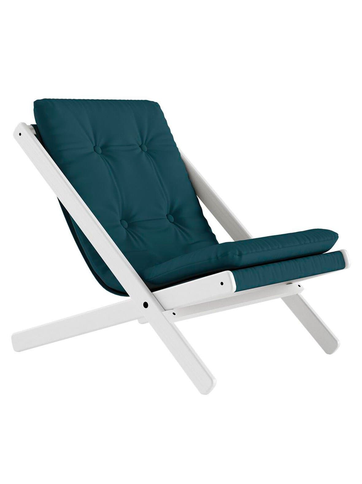 Boogie-nojatuoli petrol blue/white – Karup