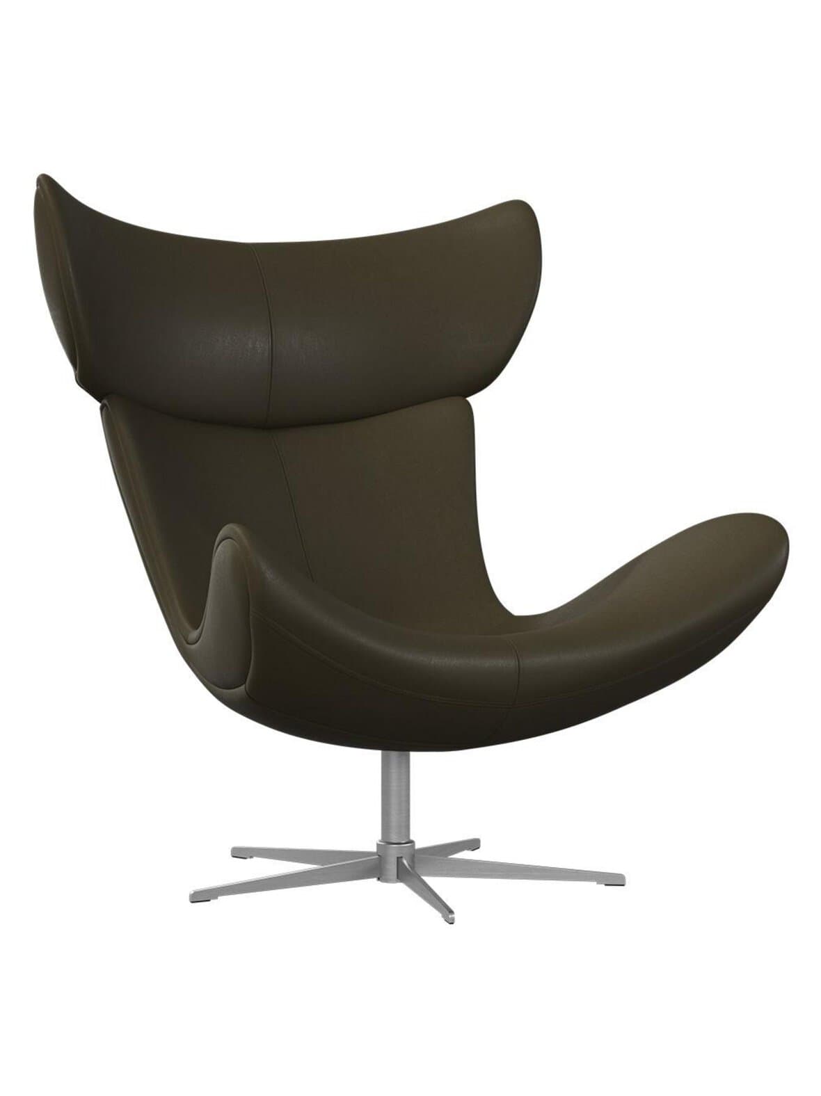 Imola-nojatuoli nordic soft -nahka 5142 vihreä / teräs – BoConcept