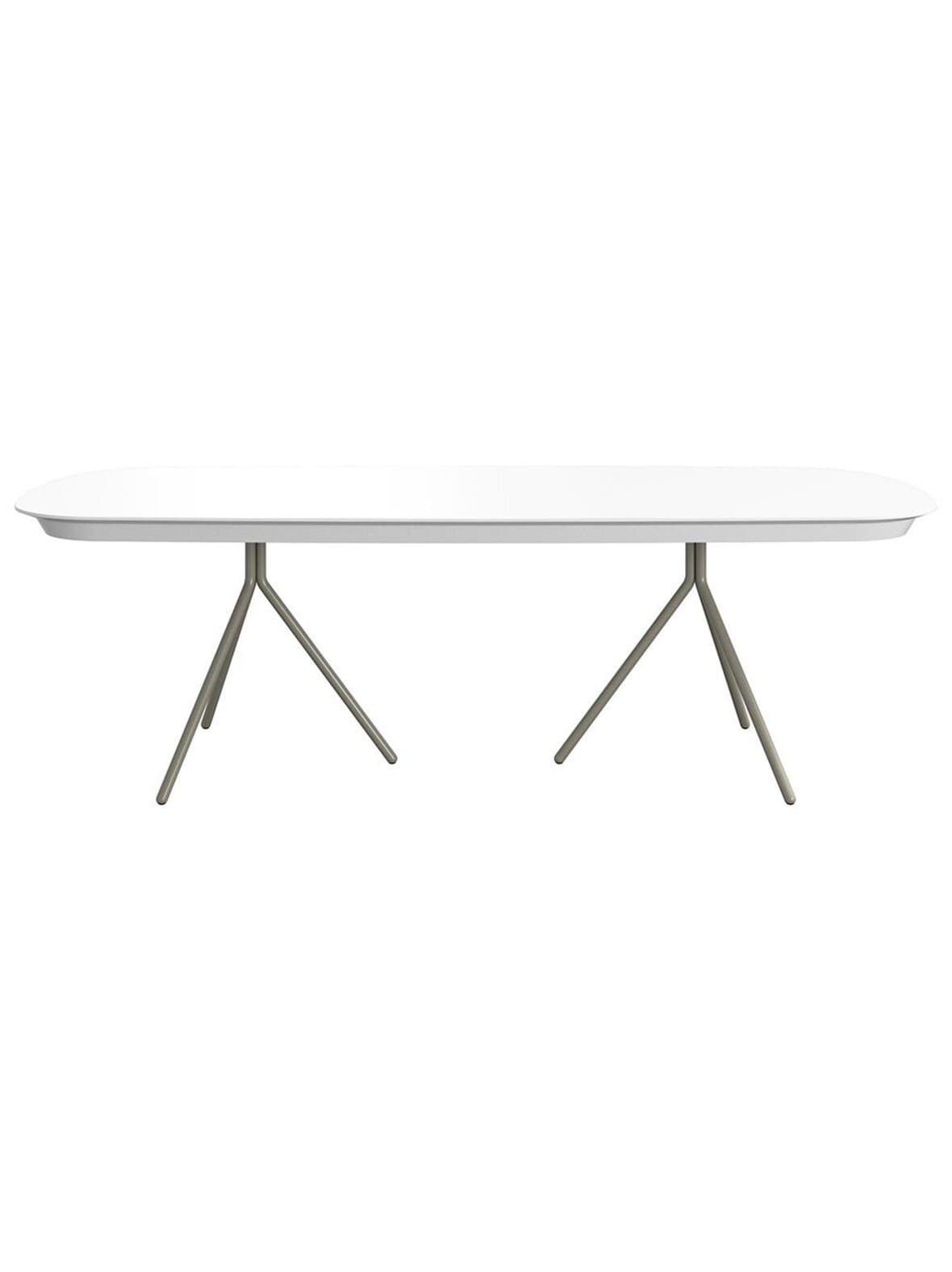 Ottawa -jatkettava ruokapöytä valkoinen/tuhkanharmaa 100 x 240/327 cm – BoConcept