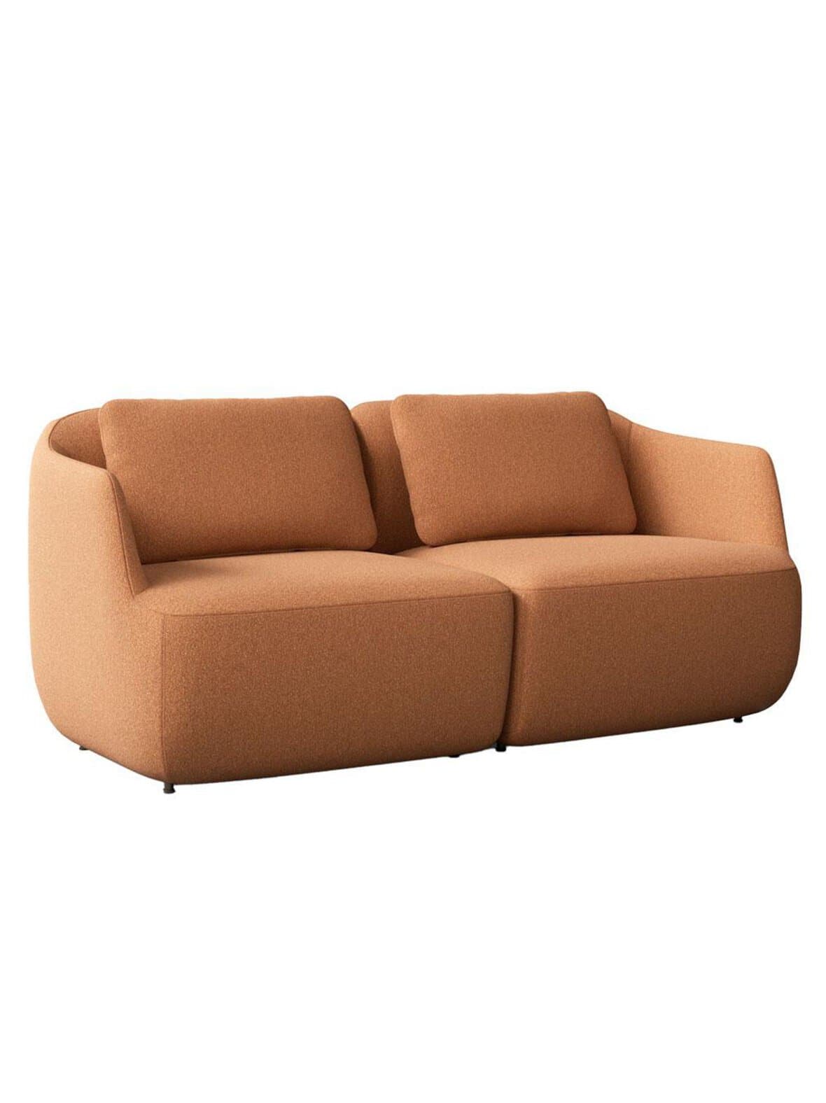 Como-sohva orsetto-kangas 0724 oranssi l 186 cm – Adea