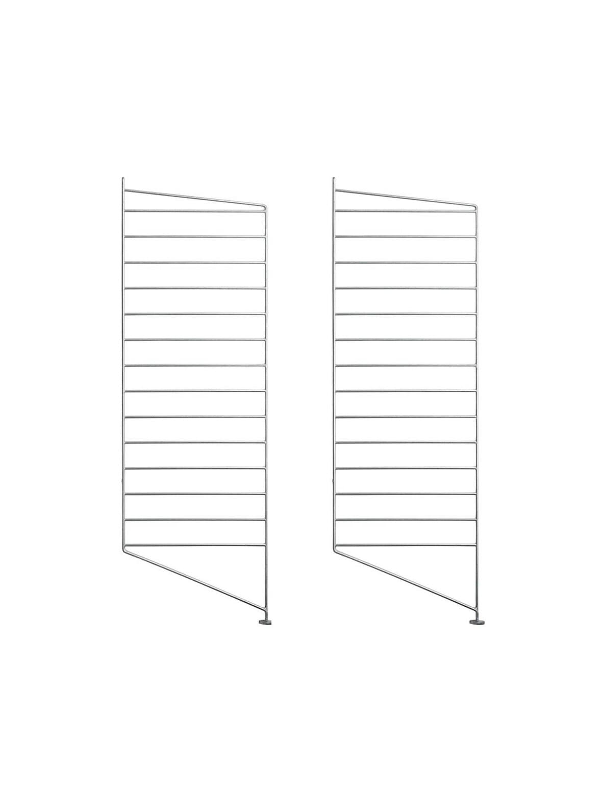 String system -lattiasivupaneelit 2 kpl galvanoitu teräs 85 x 30 cm – String Furniture