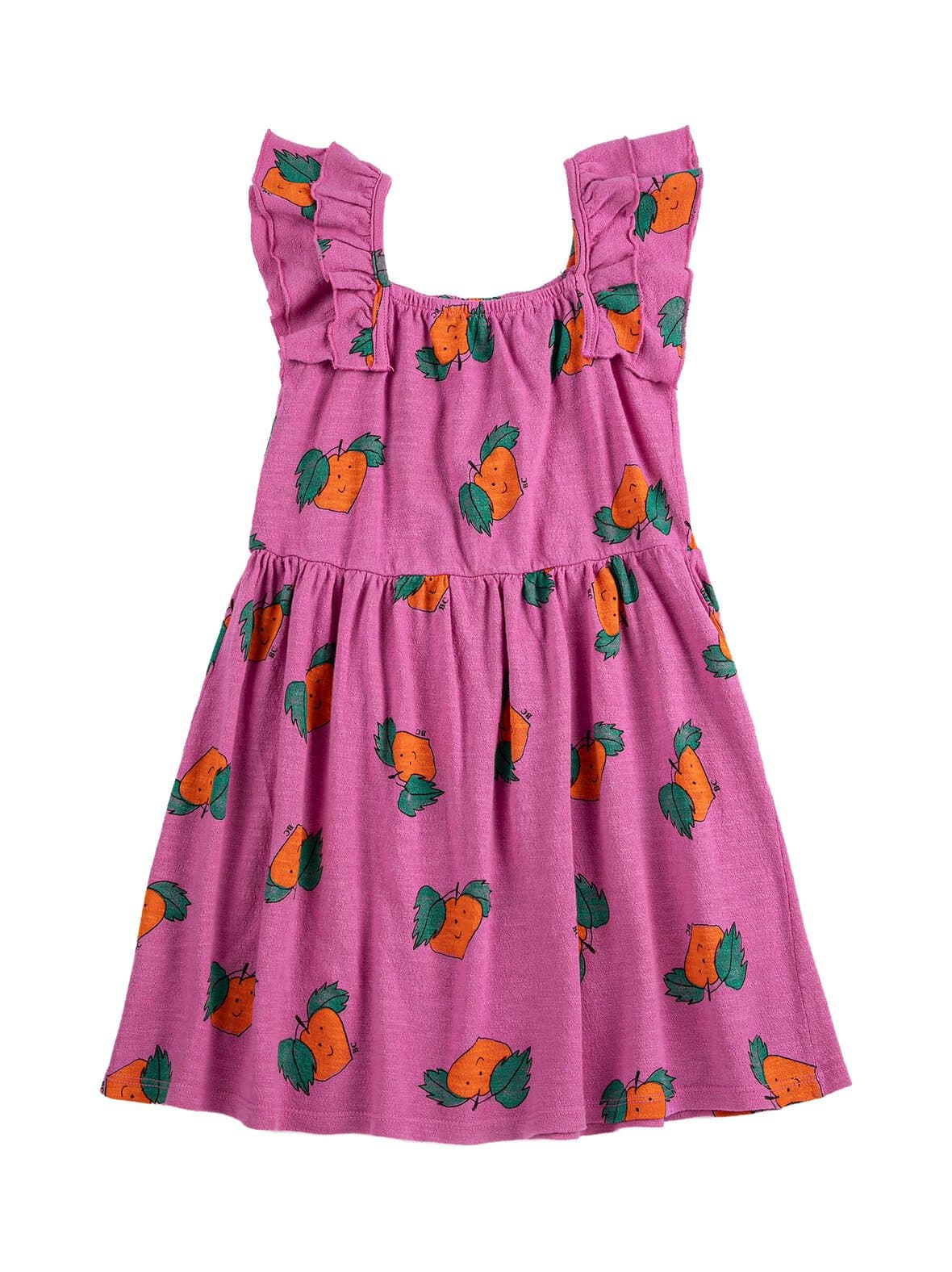 Tangerine ruffled -mekko – BOBO CHOSES