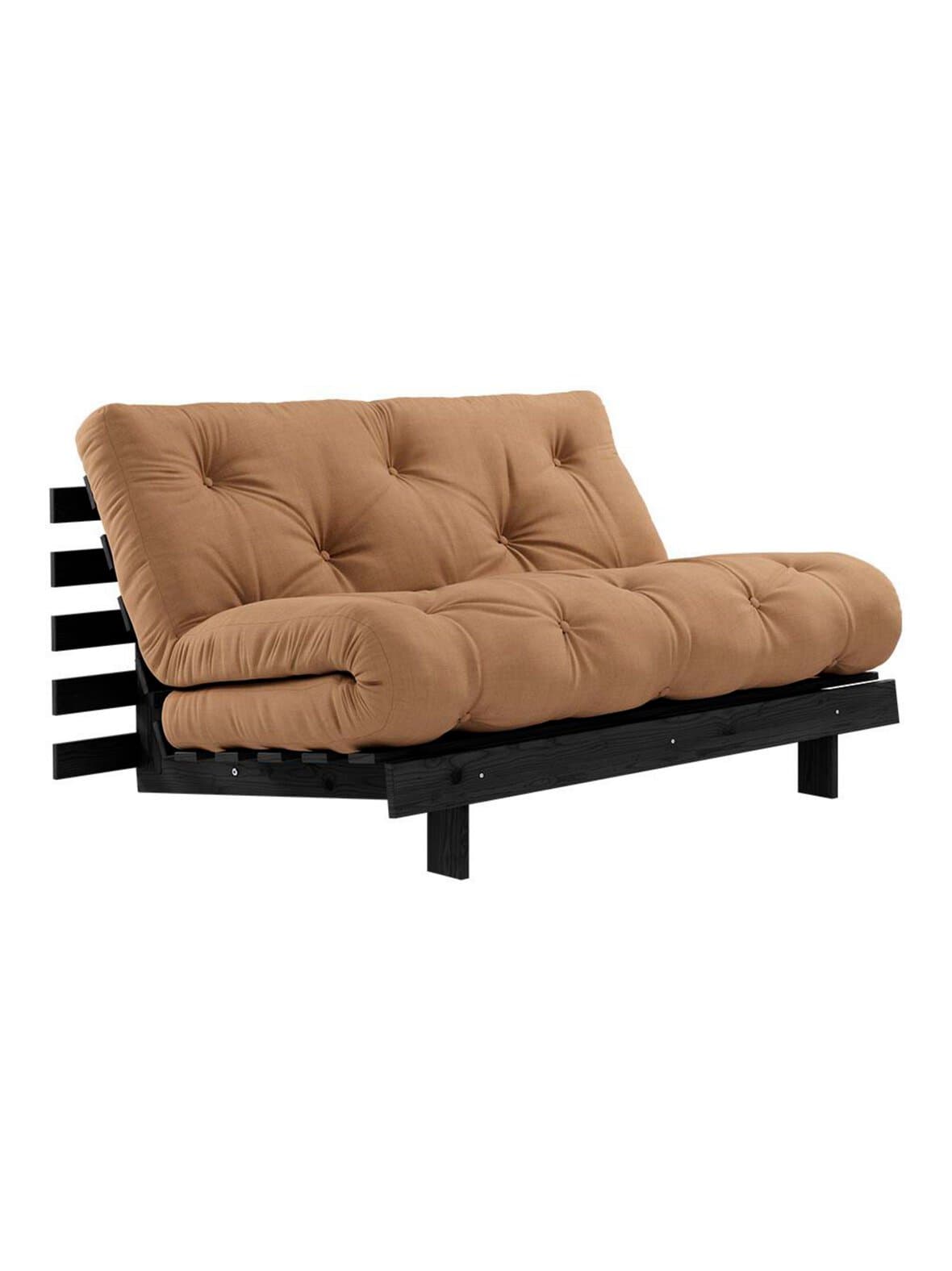 Roots-futonsohva mocca / musta l 140 cm – Karup