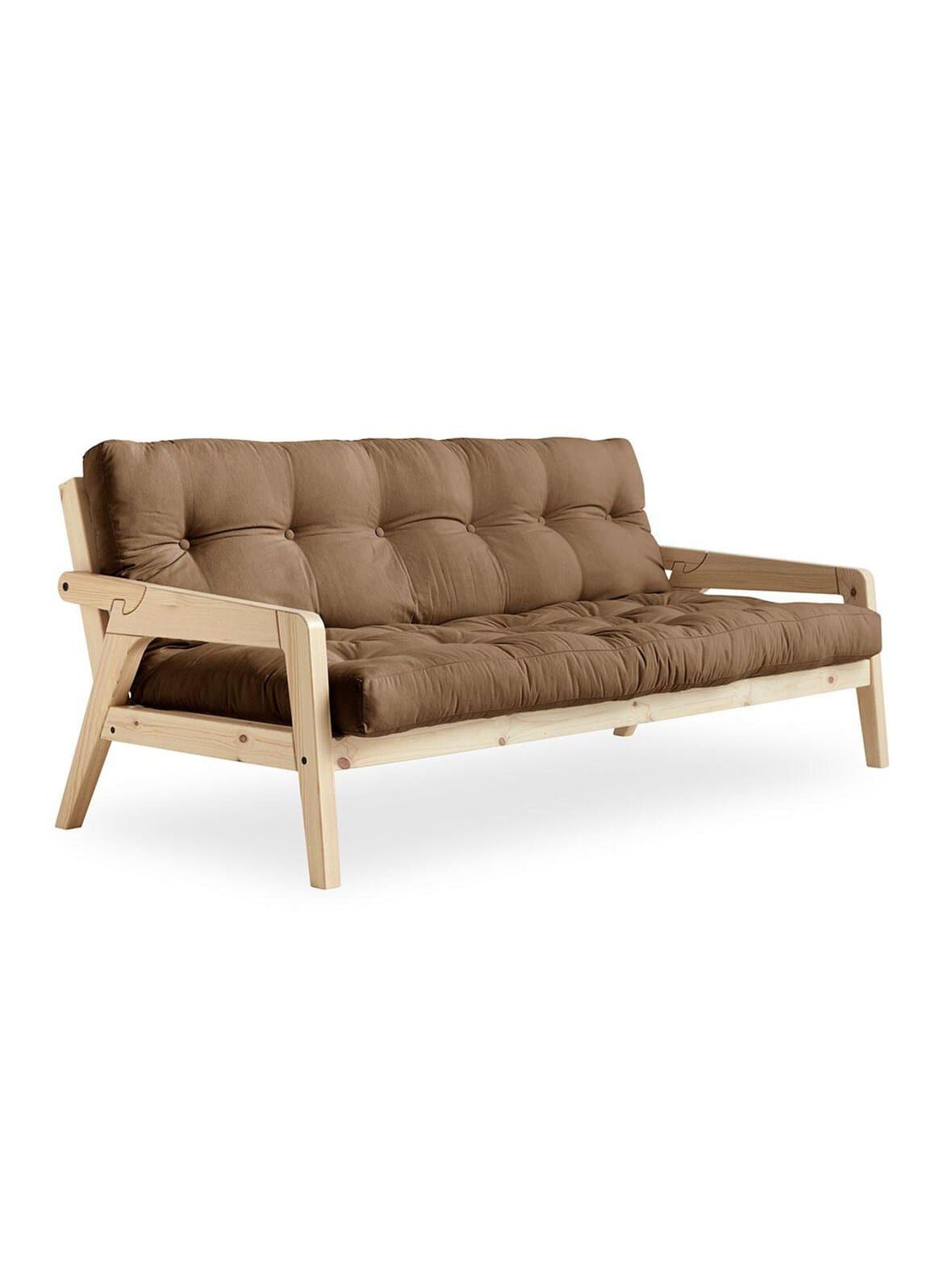 Grab-futonsohva mocca/mänty l 200 cm – Karup
