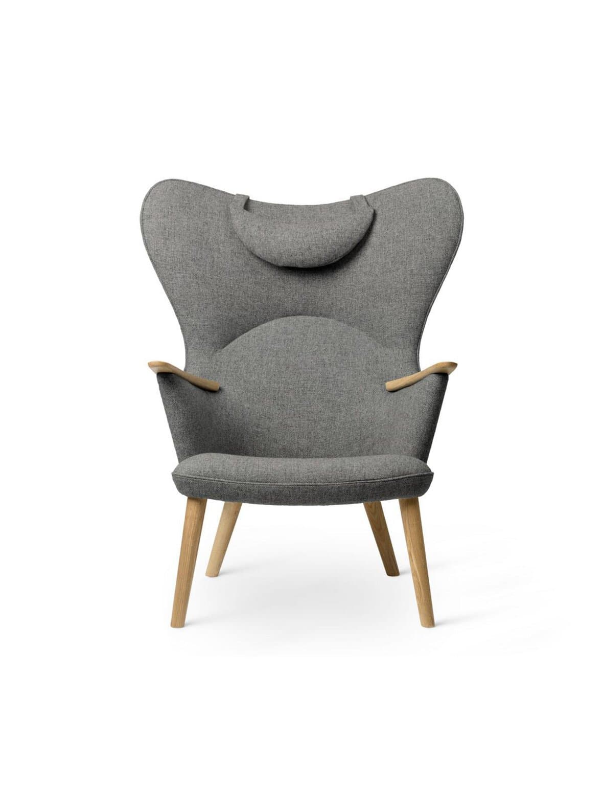 Ch78 mama bear -nojatuoli niskatyynyllä fiord-kangas 151 grey – Carl Hansen & Son
