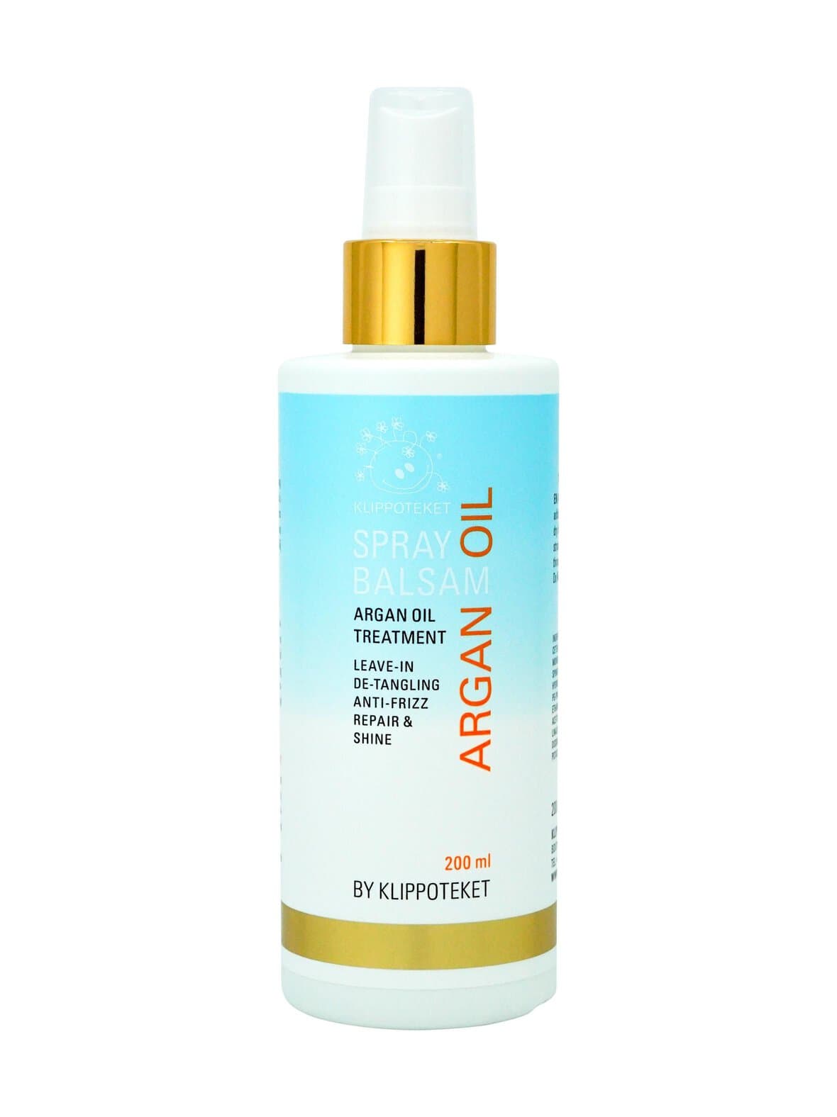 Argan oil spray -hiuksiin jätettävä hoitoaine 200 ml – Klippoteket