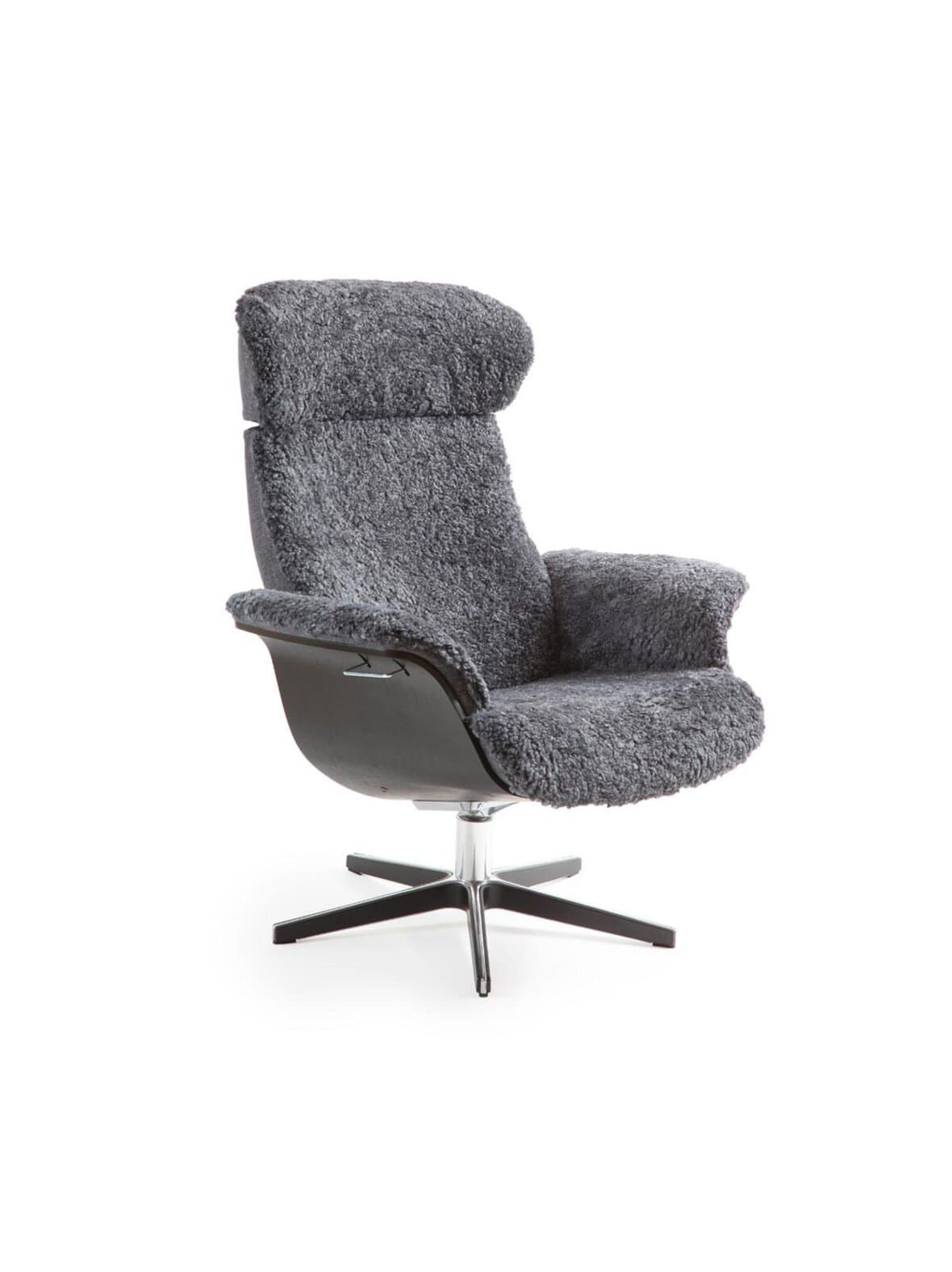 Timeout-nojatuoli lampaannahka charcoal/musta – Conform