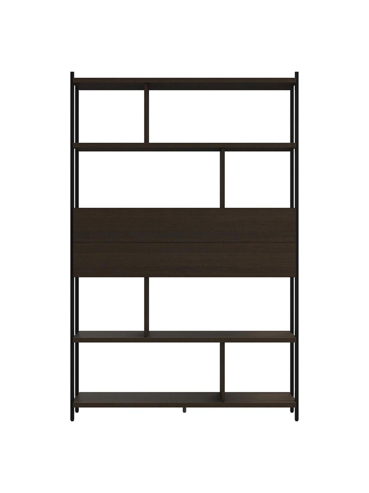 Calgary-hylly tumma tammi / musta 124 x 190 cm – BoConcept