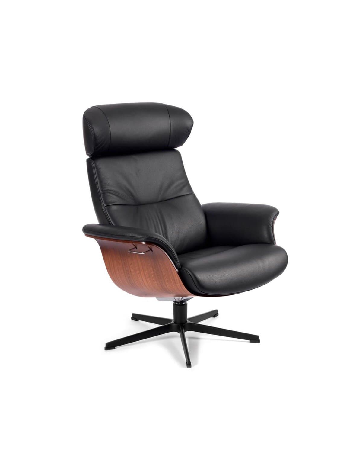 Timeout-nojatuoli fantasy-nahka musta / pähkinä – Conform