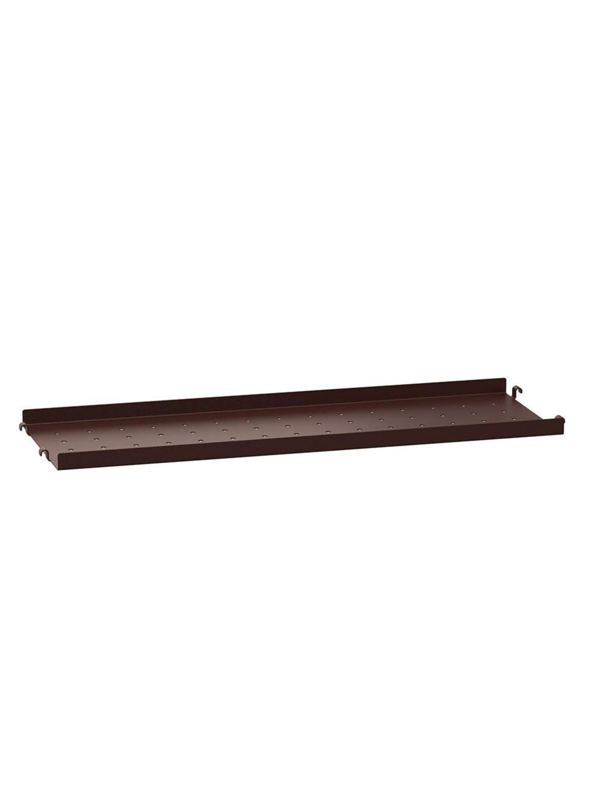 String system -metallihylly tummanruskea 58 x 20 cm – String Furniture