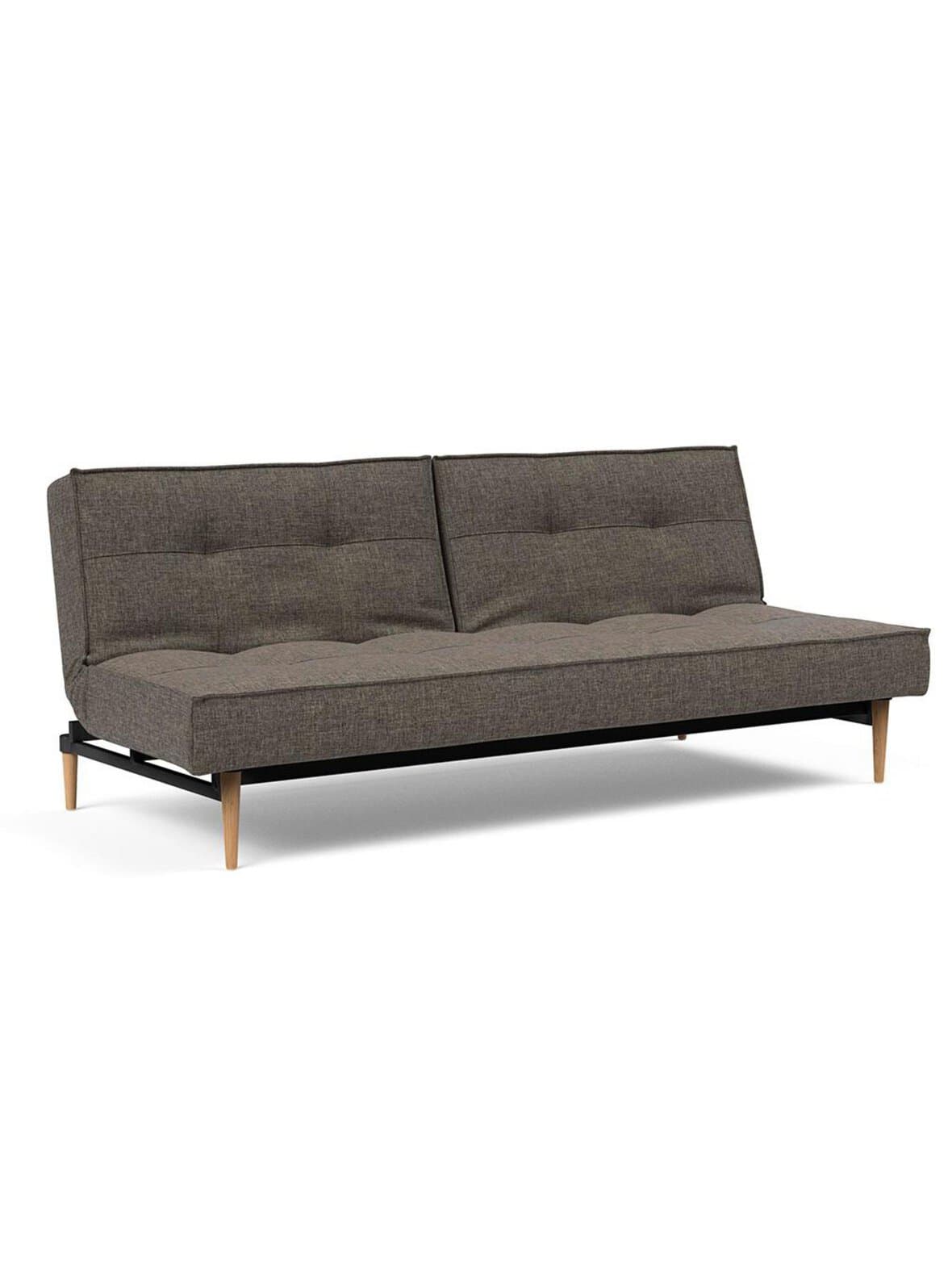Splitback styletto -vuodesohva flashtex-kangas 216 tummanharmaa / tammi l 210 cm – Innovation Living