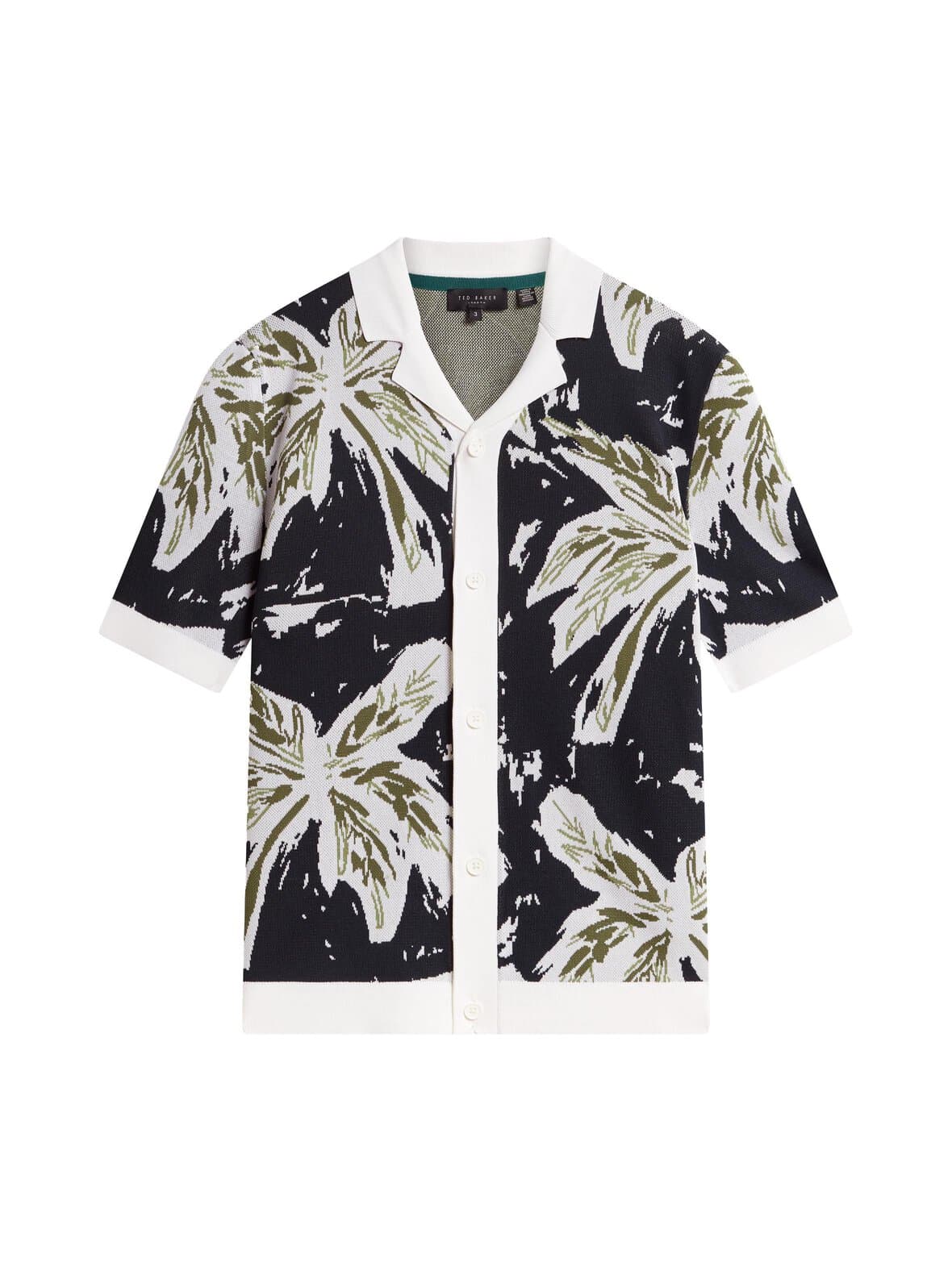 Kyesss knitted leaf- lyhythihainen kauluspaita – Ted Baker