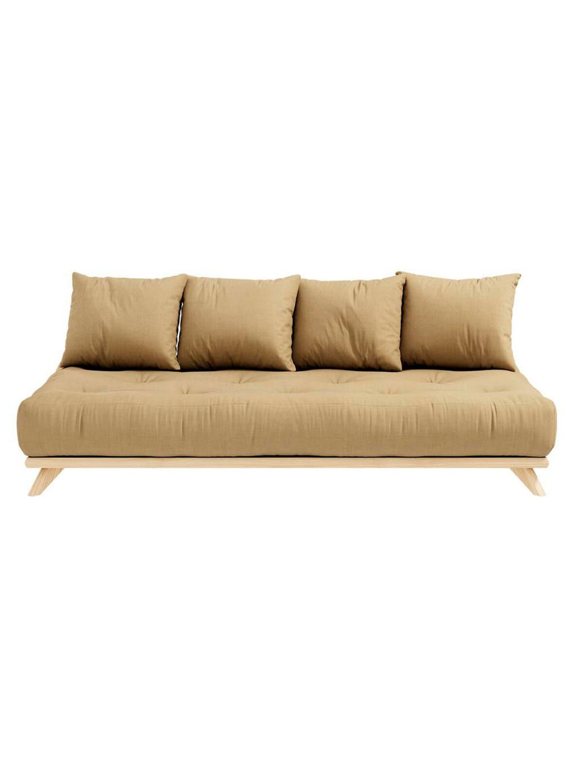 Senza-futonsohva wheat beige/mänty – Karup