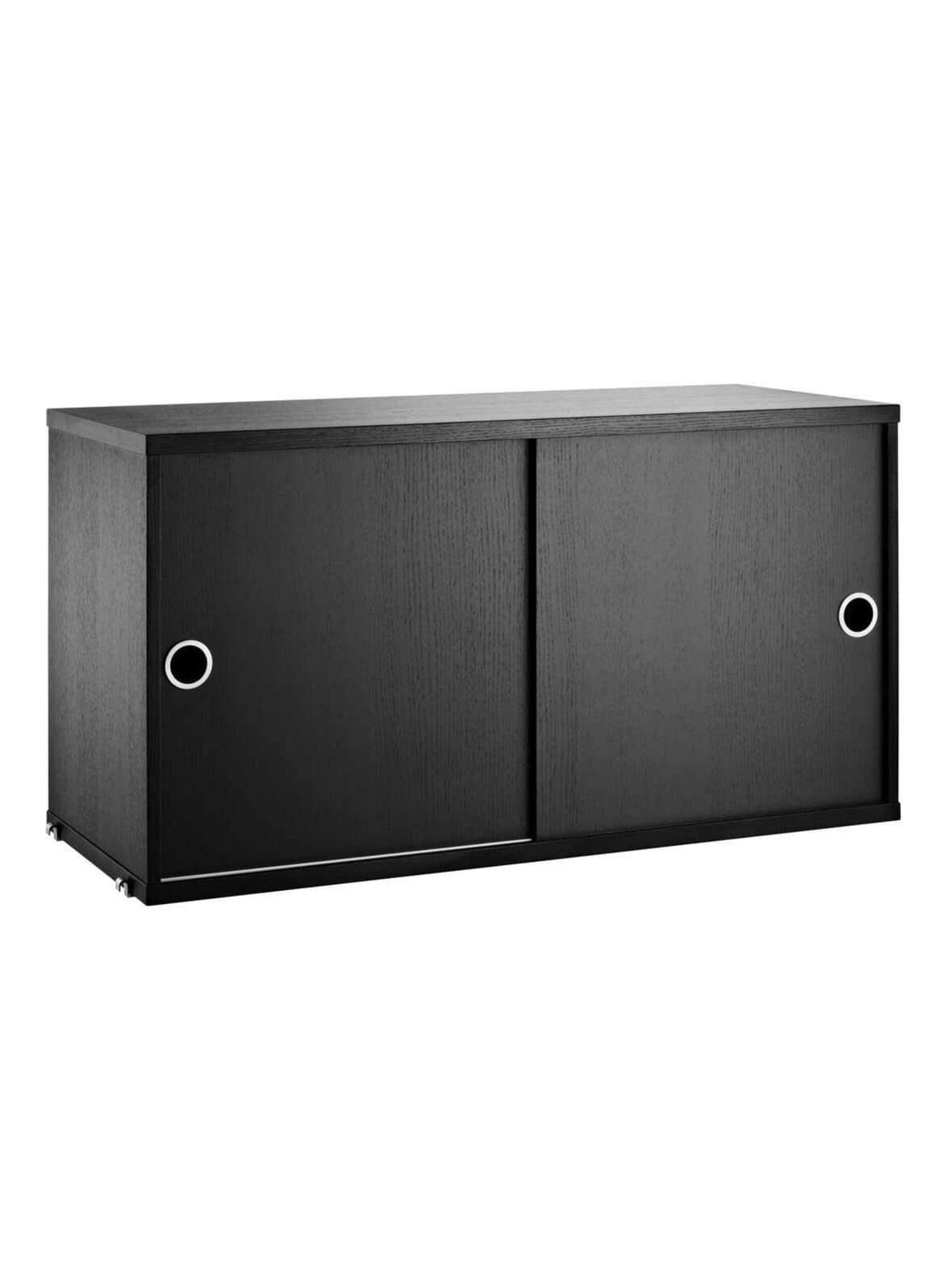String system -kaappi musta saarni 78 x 30 cm – String Furniture