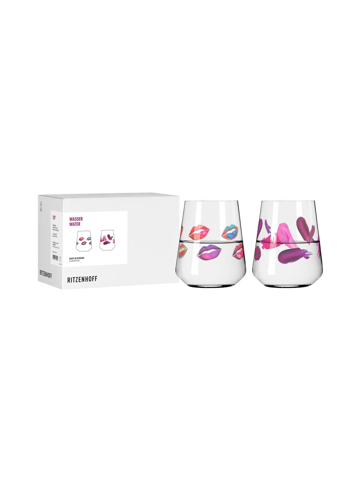 Fashion waterglass lips -juomalasi 2 kpl – Ritzenhoff
