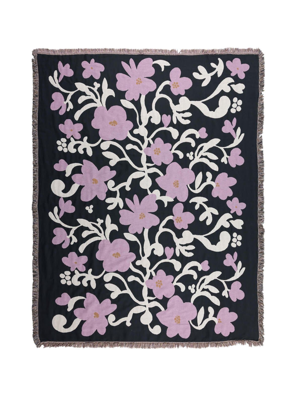 Ruusumalva jacquard -torkkupeitto 130 x 170 cm – Pentik