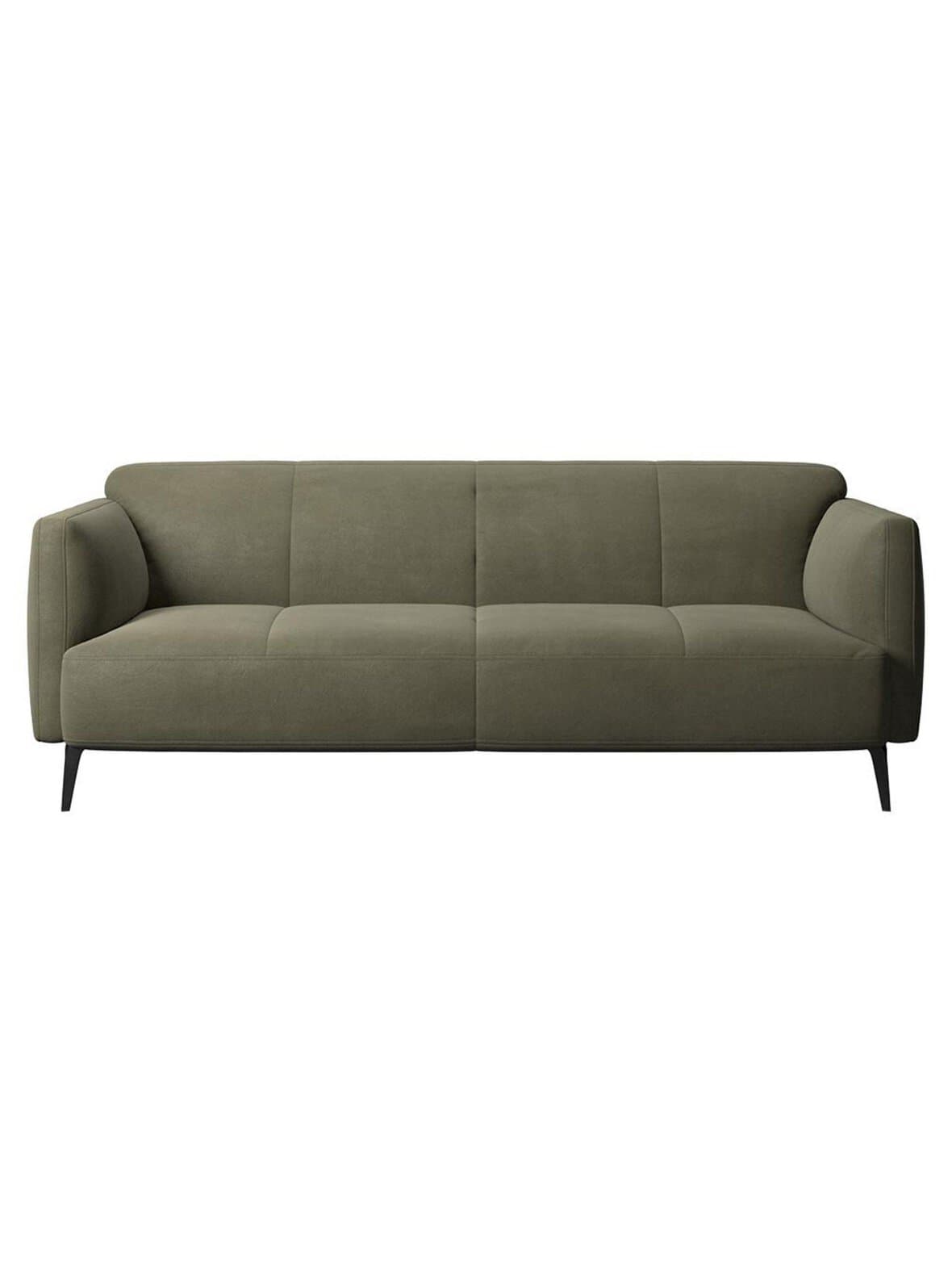 Modena-sohva york-nahka 5121 oliivinvihreä l 185 cm – BoConcept