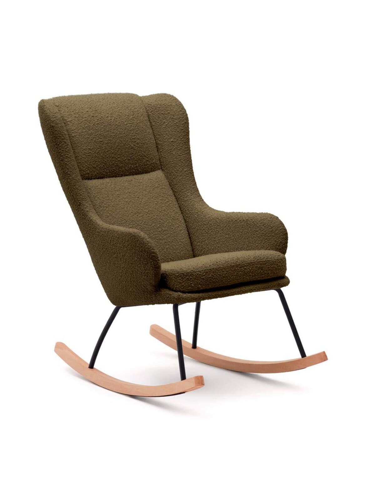 Maustin-keinutuoli tummanvihreä buklee – Kave Home