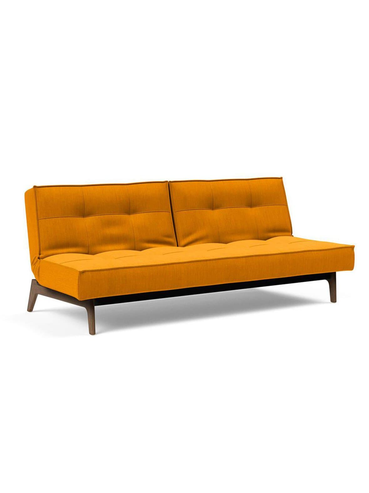 Splitback eik -vuodesohva elegance-kangas 507 keltainen / ruskea tammi – Innovation Living