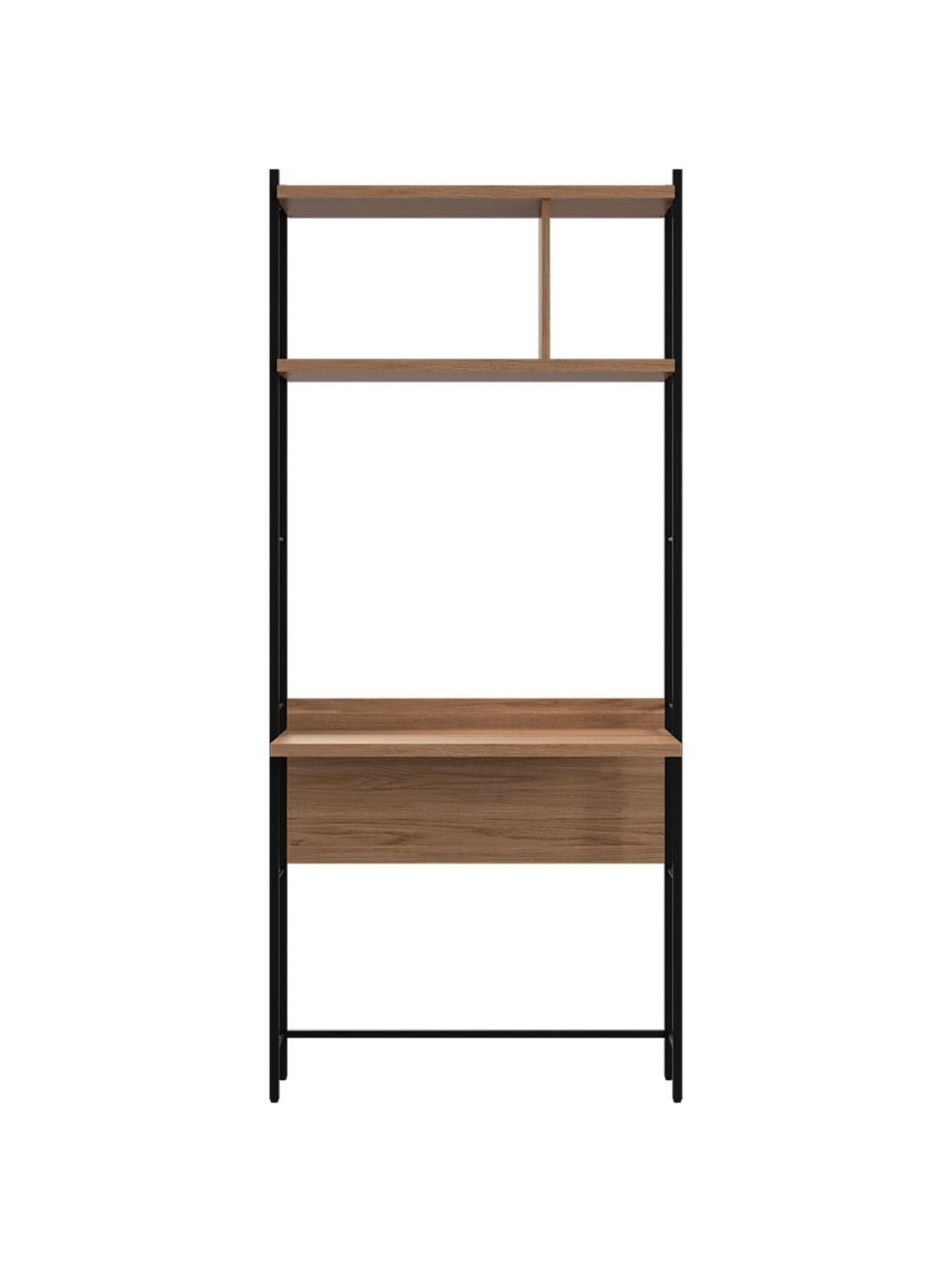 Calgary-hylly työtasolla tammi/musta 84 x 190 cm – BoConcept