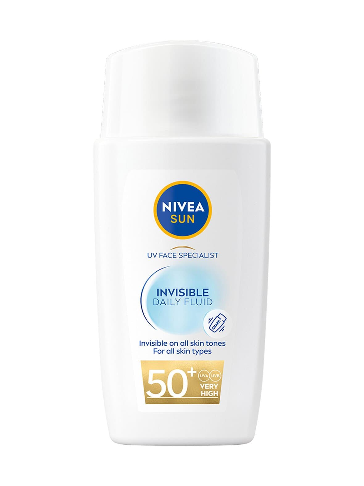 Uv face invisible daily fluid spf50+ -aurinkosuojavoide – Nivea