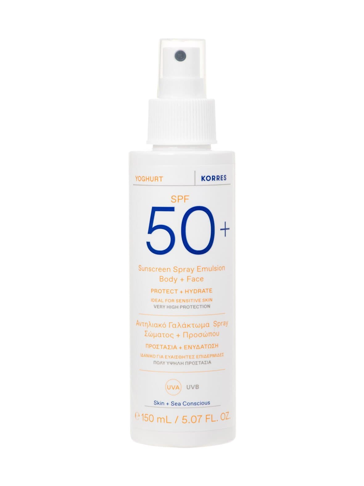 Yoghurt spf50 sunscreen spray face and body emulsion -aurinkosuojaemulsio, 150ml – KORRES