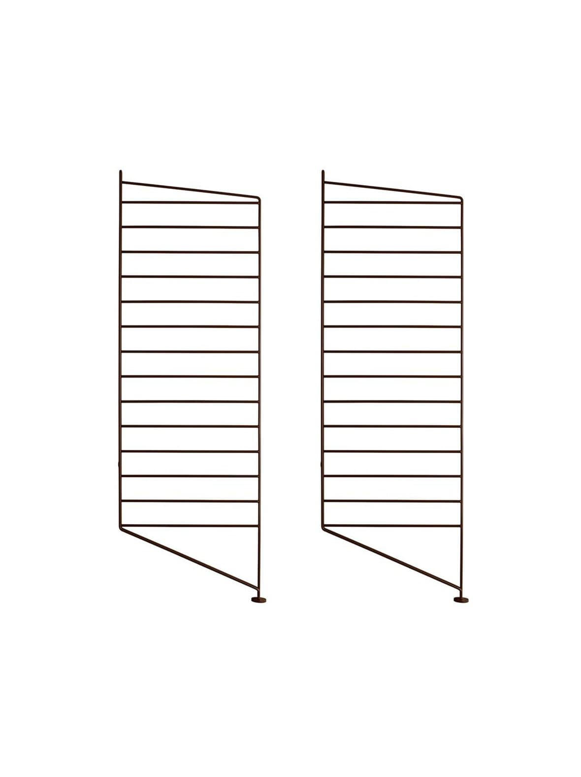 String system -lattiasivupaneelit 2 kpl ruskea 85 x 30 cm – String Furniture
