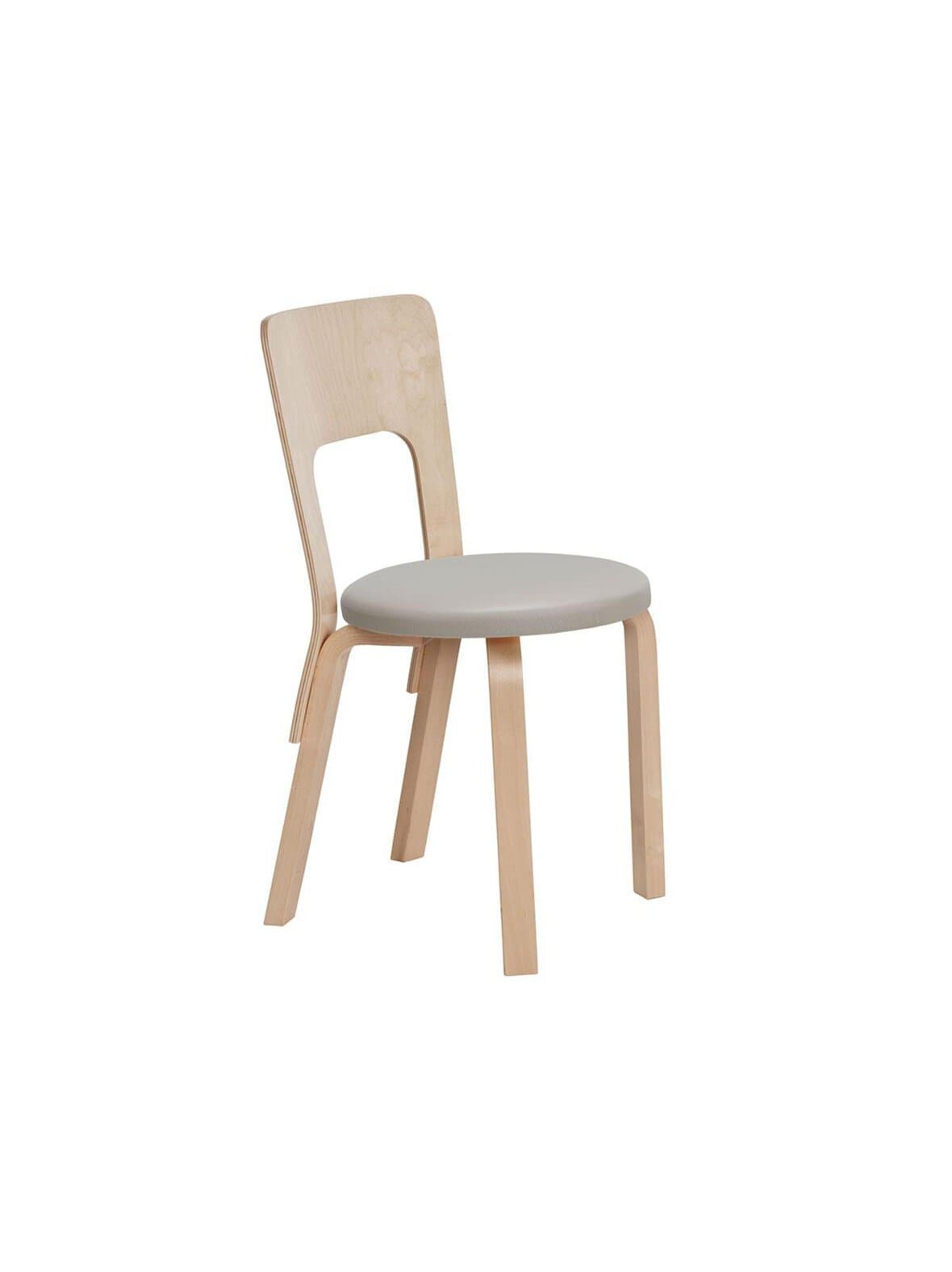 Tuoli 66 koivu/prestige-nahka beige – Artek