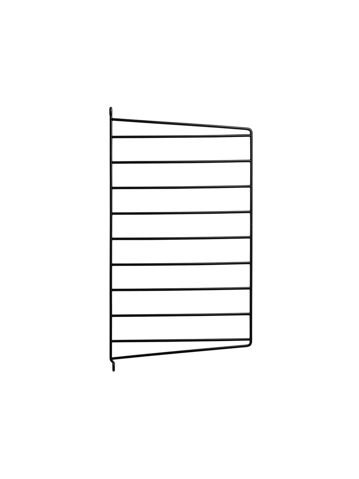 String system -seinäsivupaneeli musta 50 x 30 cm – String Furniture