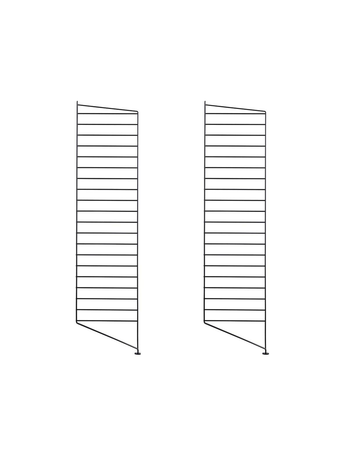 String system -lattiasivupaneelit 2 kpl musta 115 x 30 cm – String Furniture