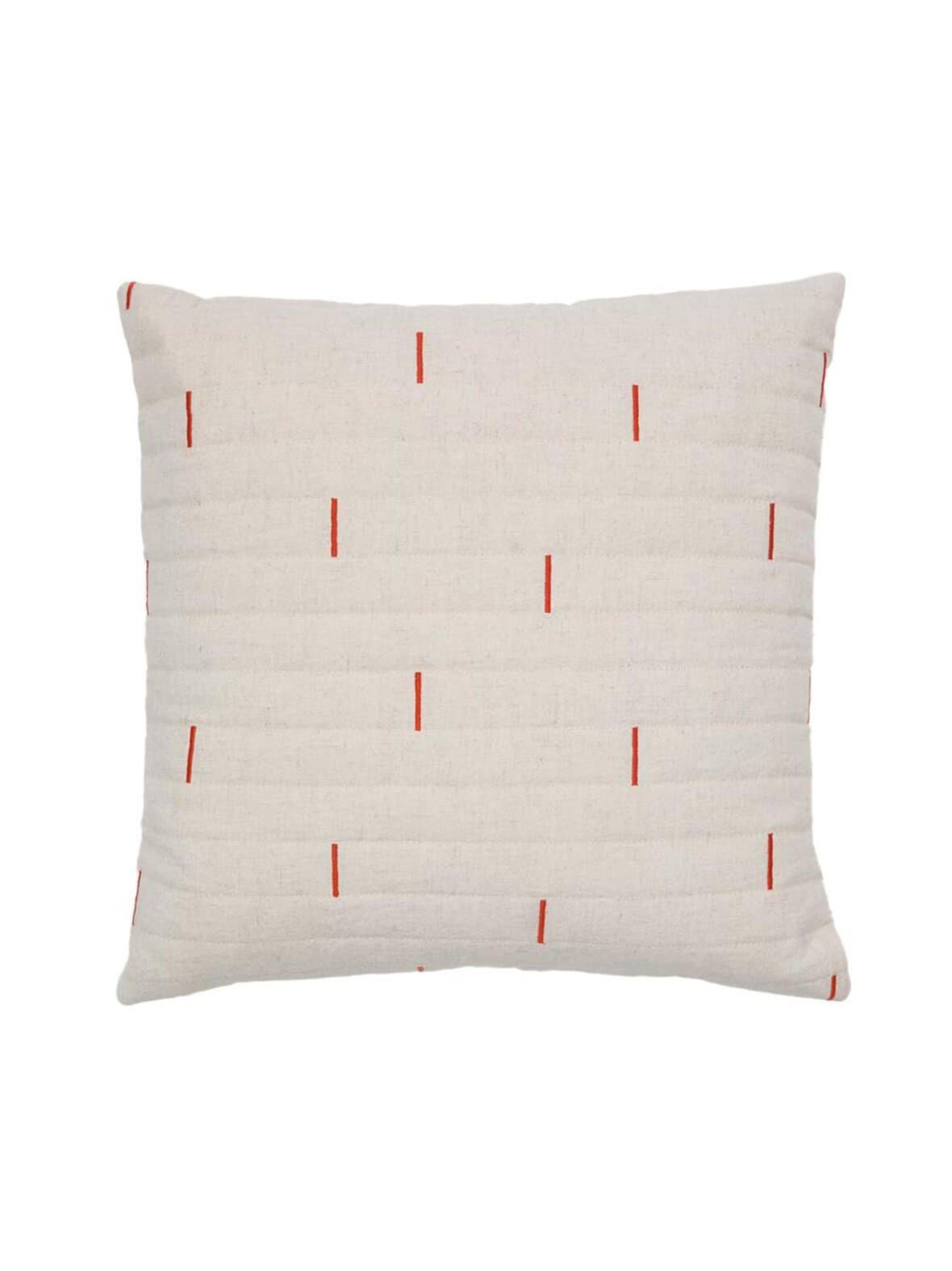 Blaina-tyynynpäällinen valkoinen / punainen 45 x 45 cm – Kave Home