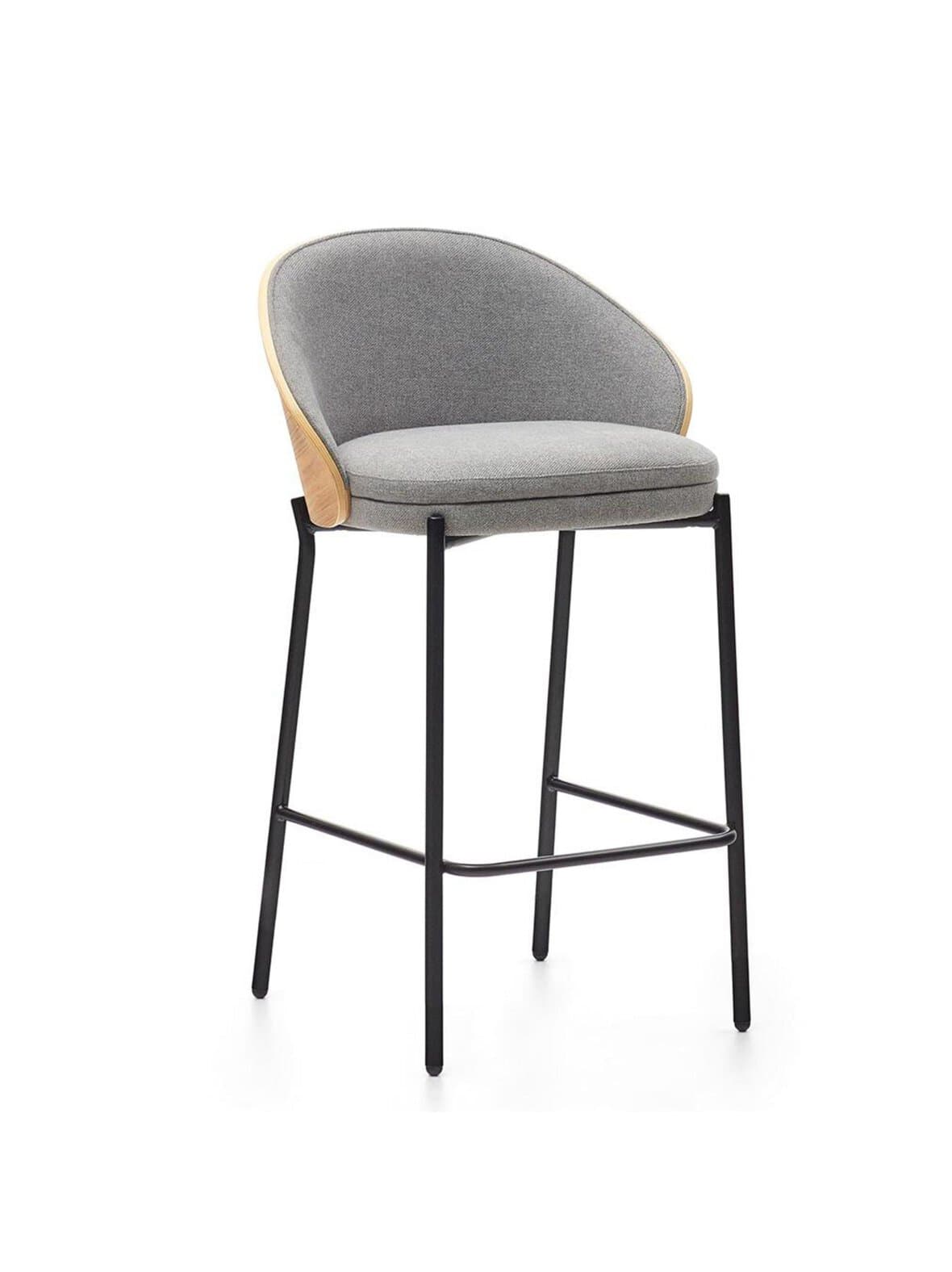 Eamy-baarituoli vaaleanharmaa/tammi k 65 cm – Kave Home